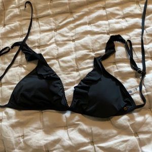 Ruffle triangle bikini top